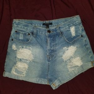 Ripped Jean Shorts